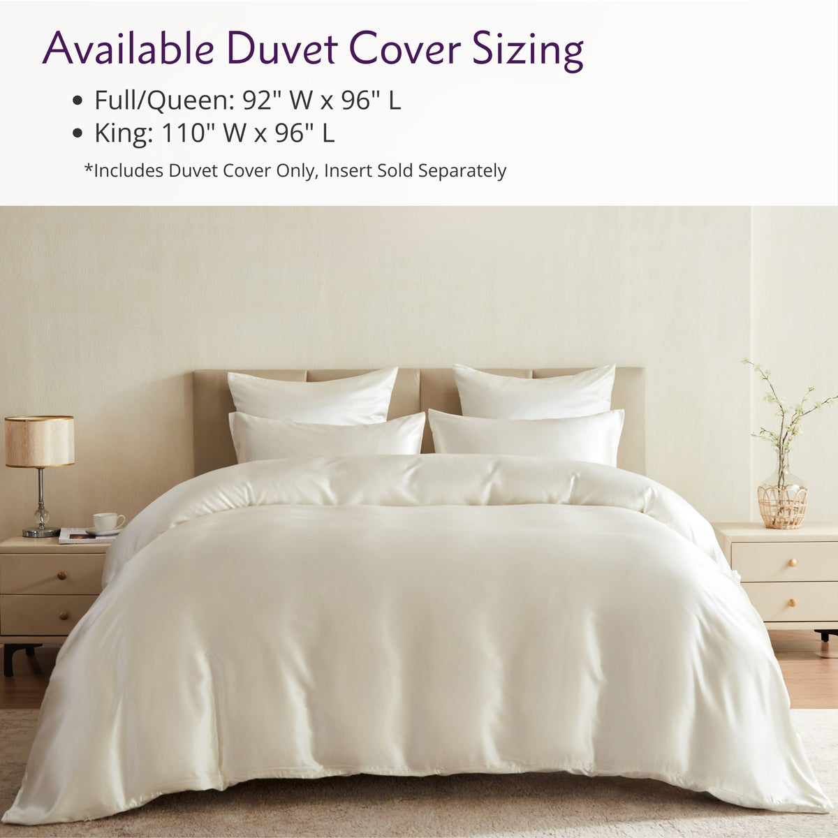 22 Momme Silk Duvet Cover - Ivory