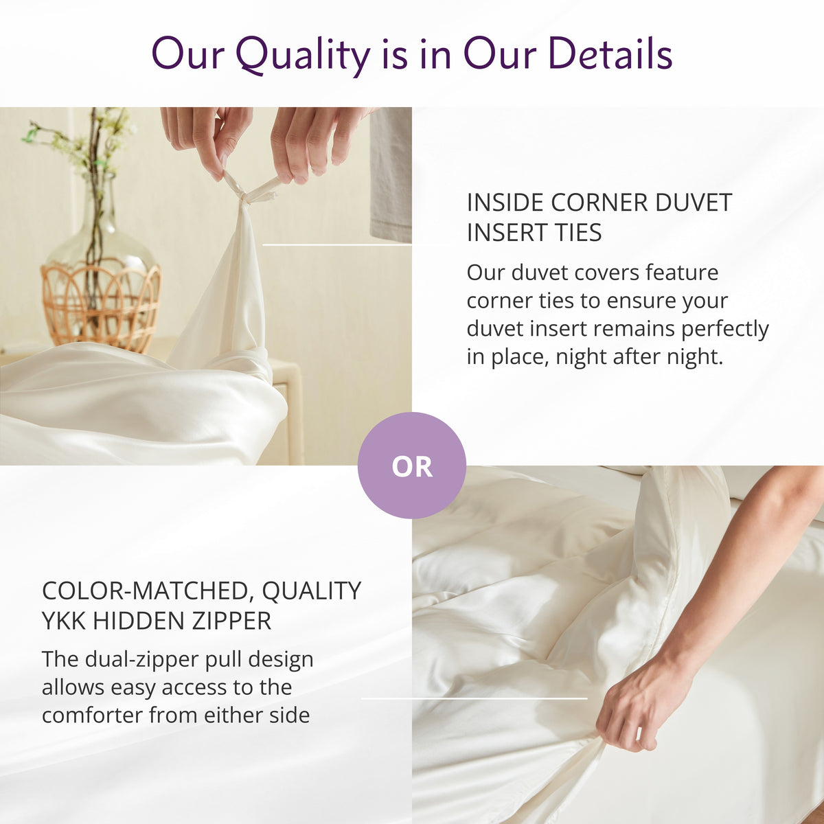 22 Momme Silk Duvet Cover - Ivory