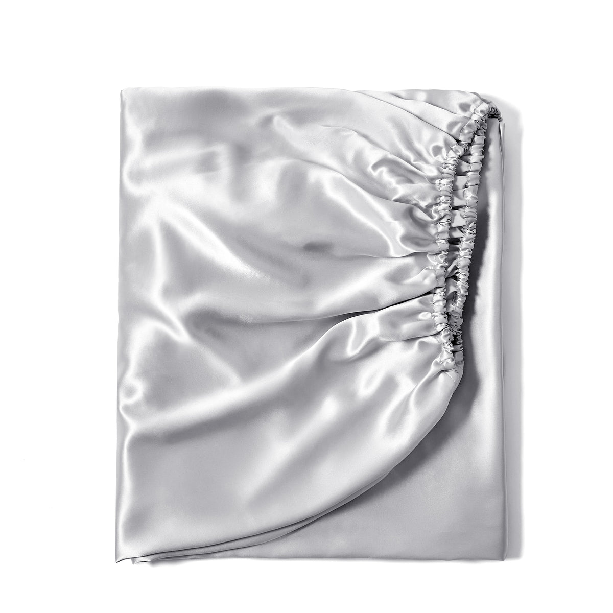 22 Momme Silk Fitted Sheet - Silver