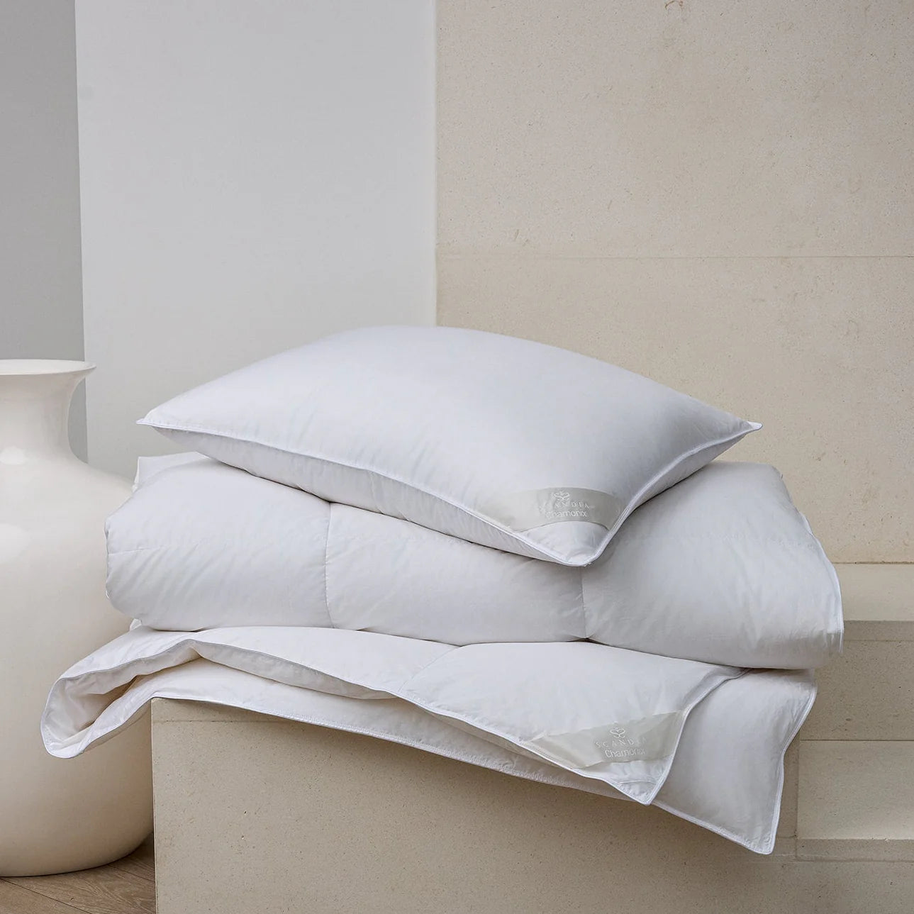 Scandia Home Chamonix Siberian White Goose Down Pillow Fine Linens