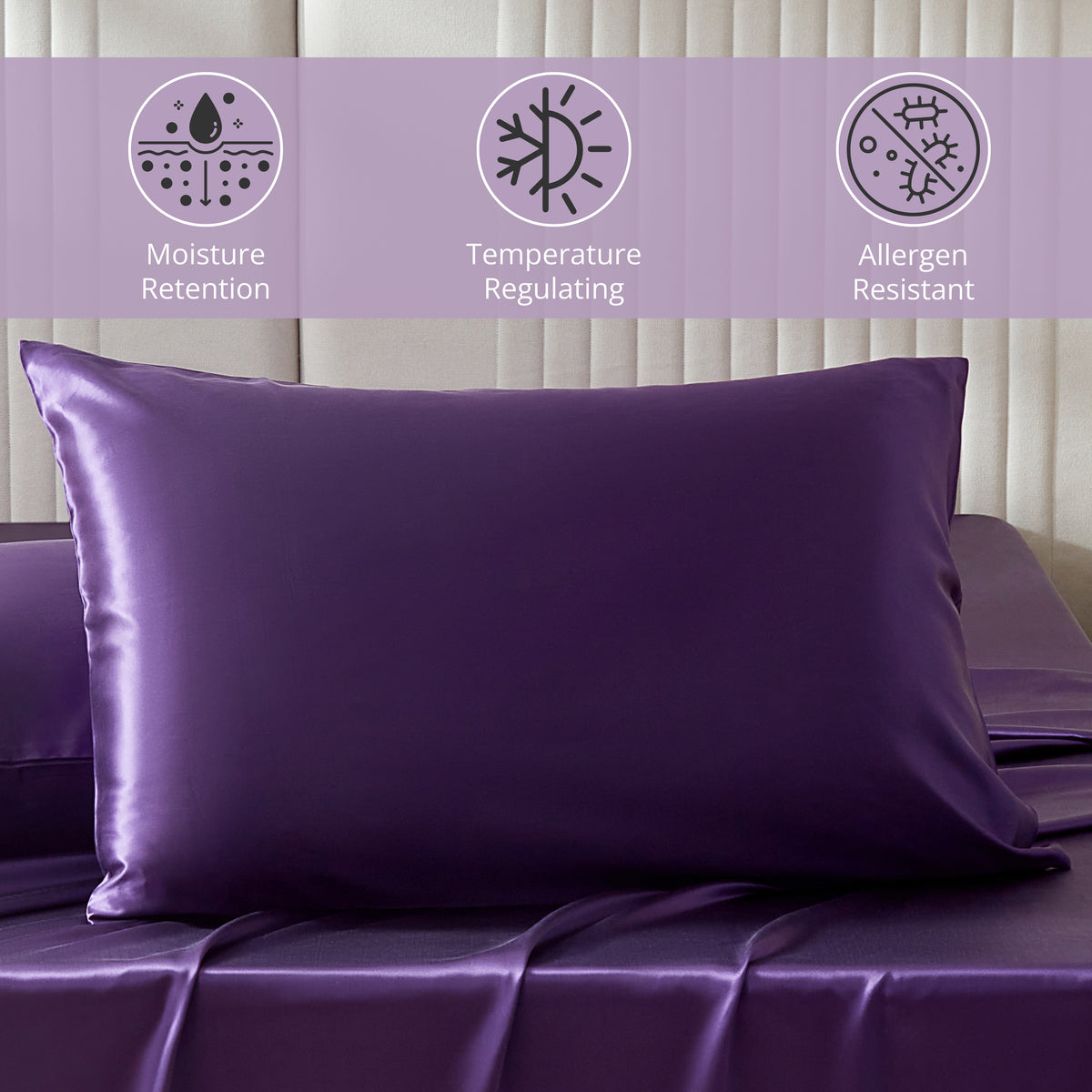 22 Momme Silk Pillowcase - Plum