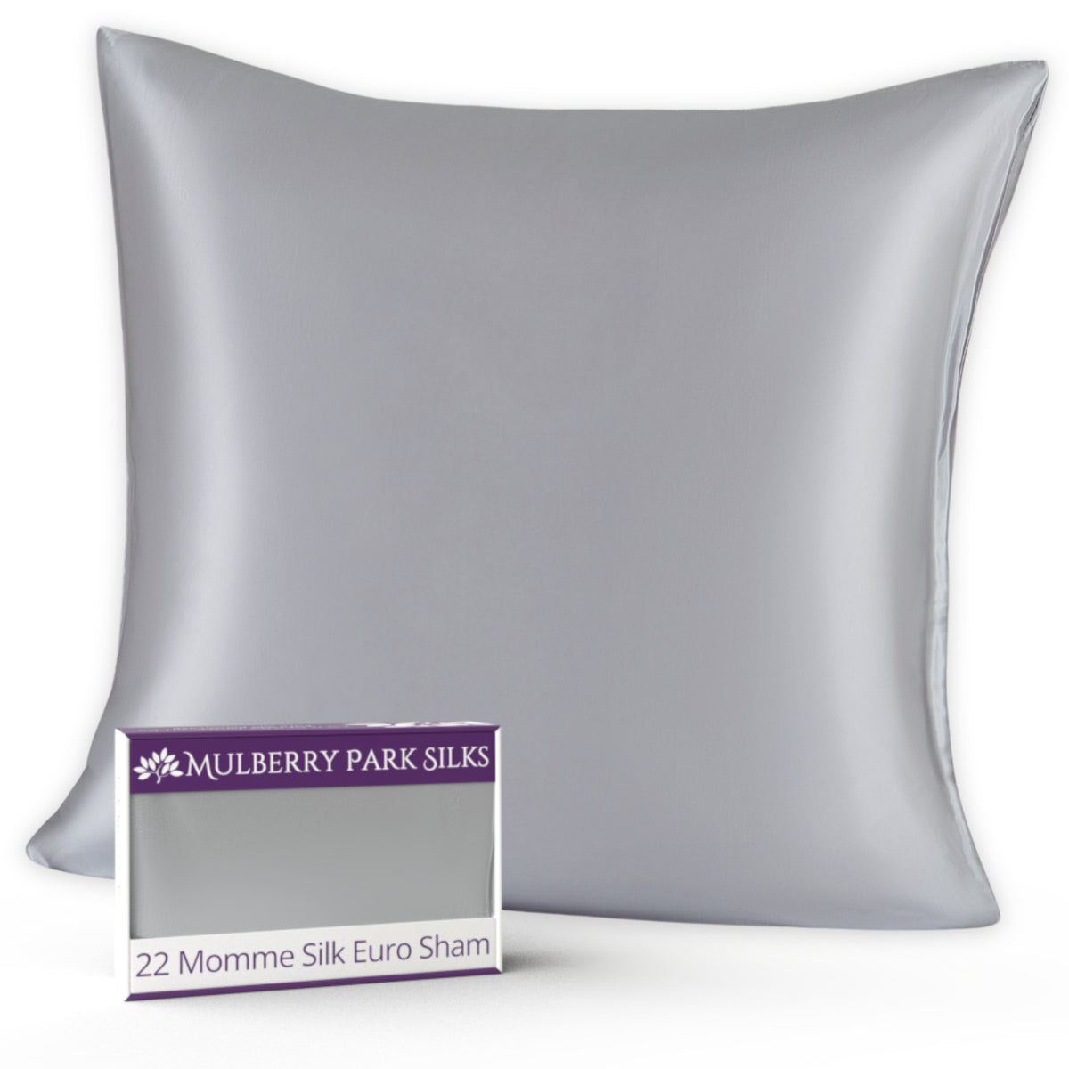 22 Momme Silk Euro Sham - Silver