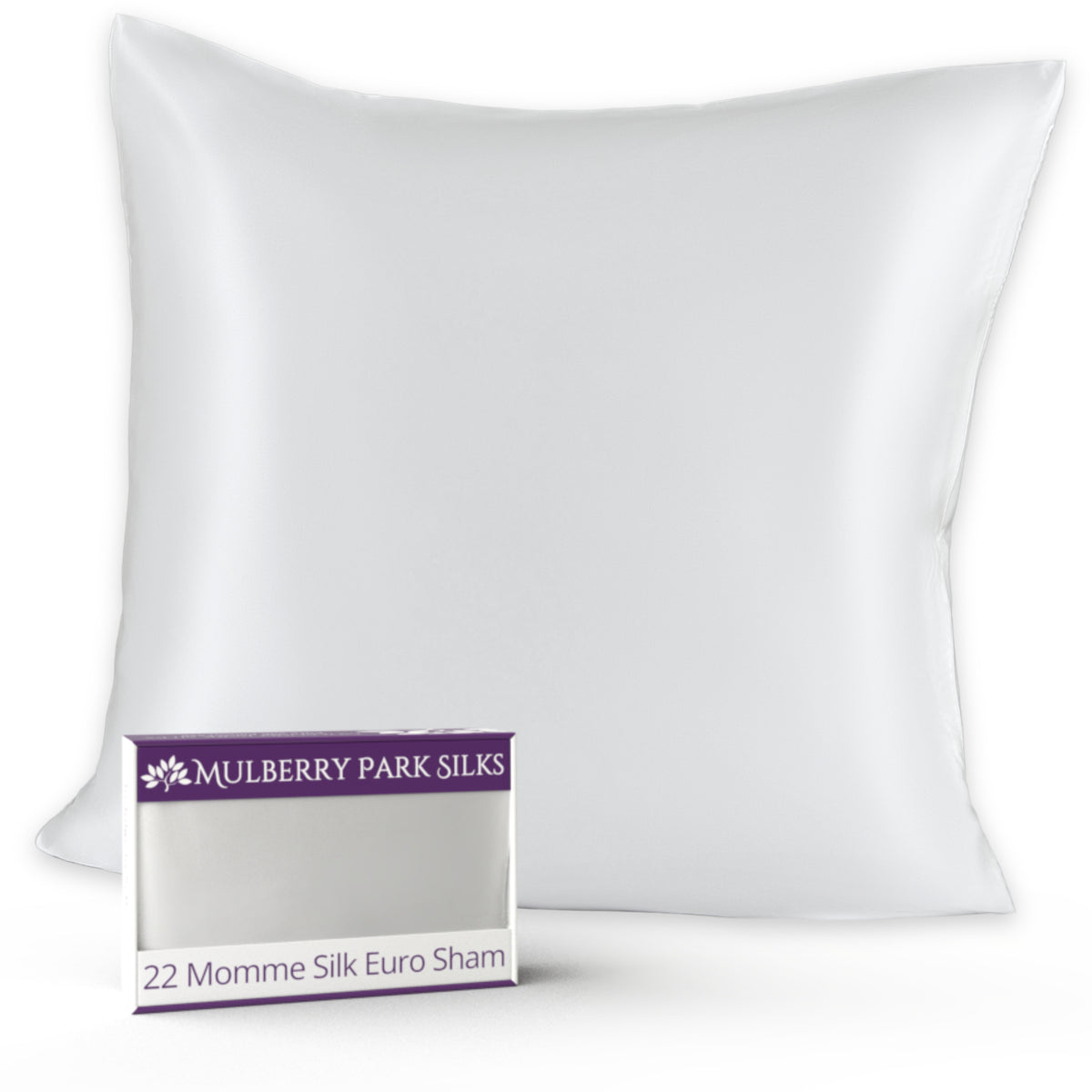 22 Momme Silk Euro Sham - White