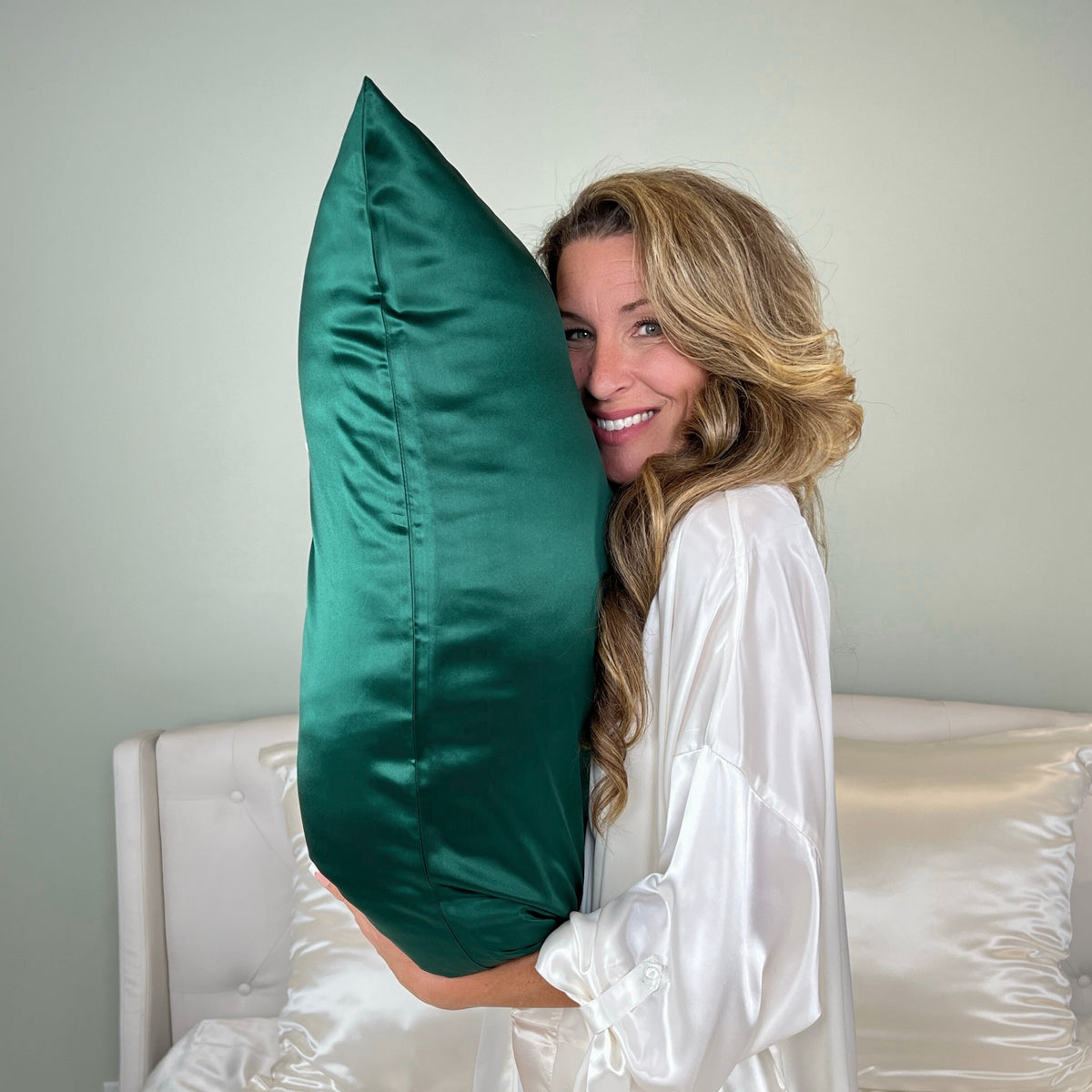 22 Momme Silk Pillowcase - Eden Green