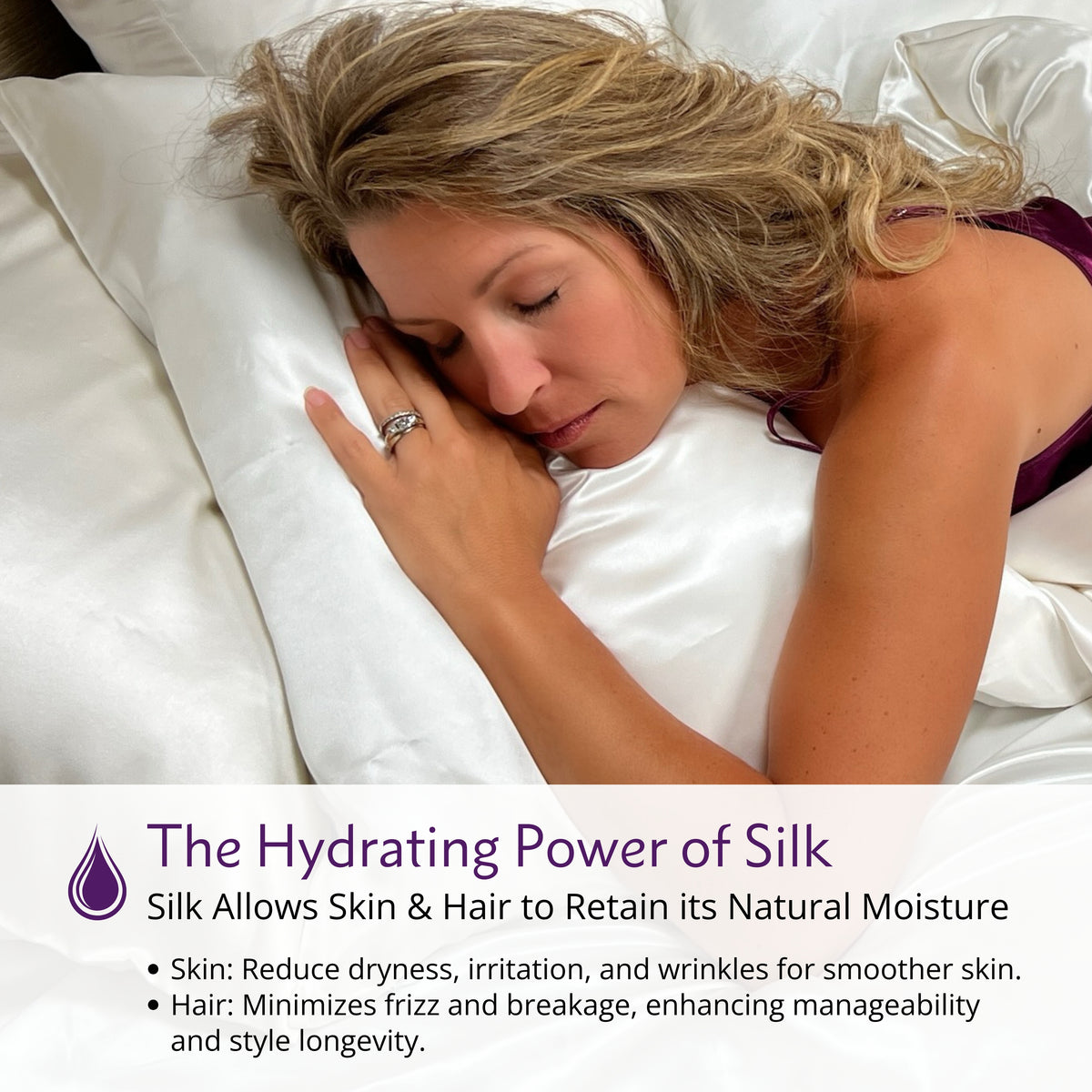 The Hydrating Power of Silk– Best Silk Pillowcase for Hair &amp; Skin, Retains Moisture, Anti-Frizz