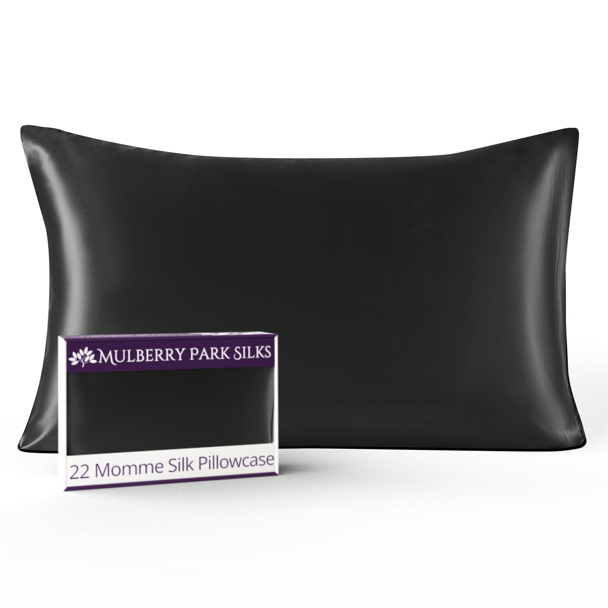 22 Momme Silk Pillowcase - Black