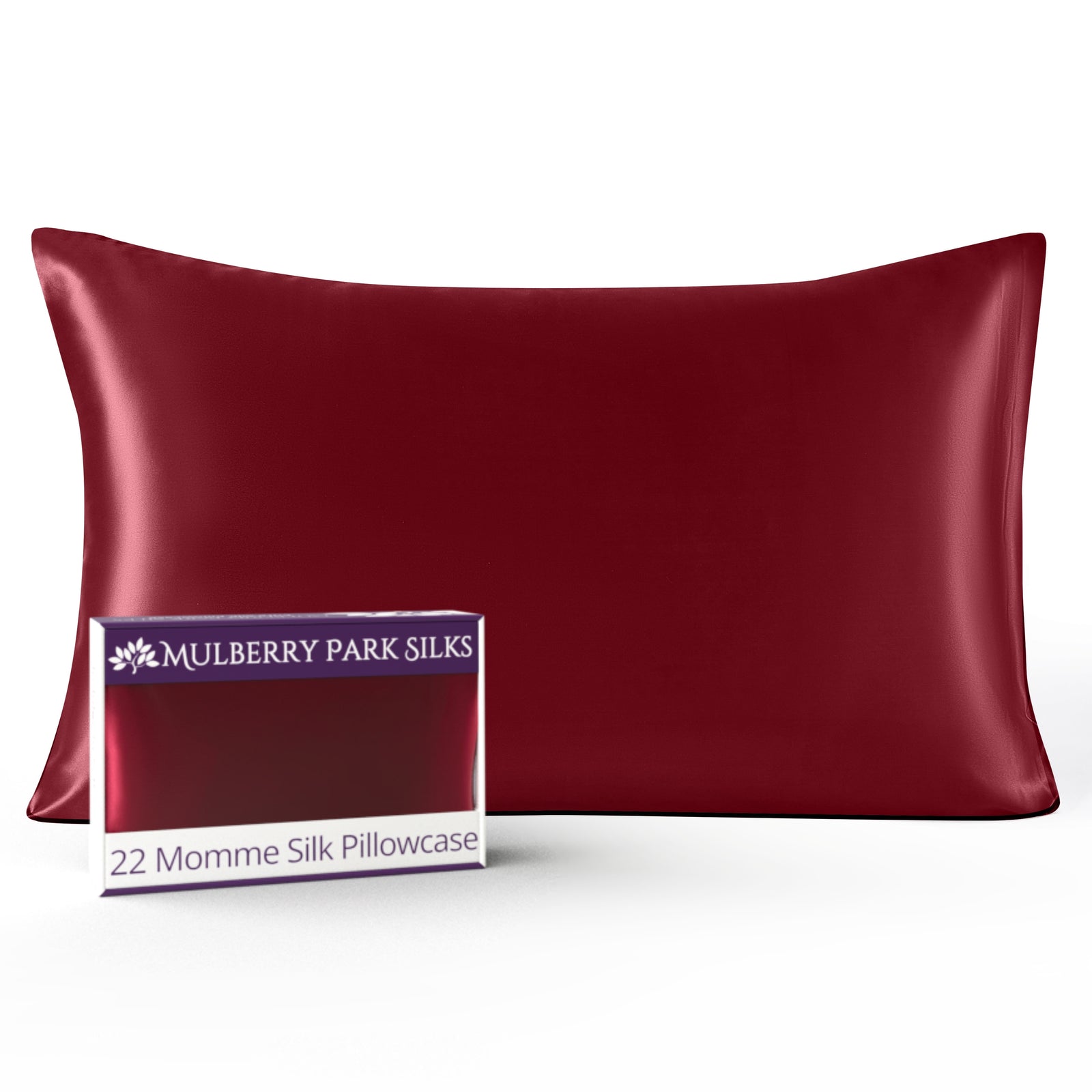 Cabernet 22 Momme 100% Silk Pillowcase by Mulberry Park Silks with luxurious, Smooth Feel