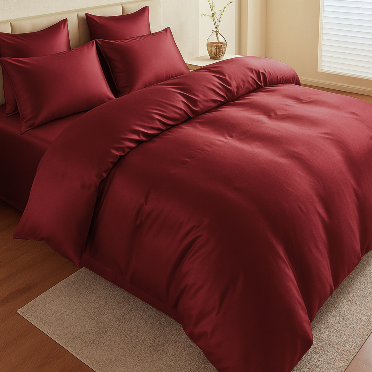 22 Momme Silk Duvet Cover - Cabernet