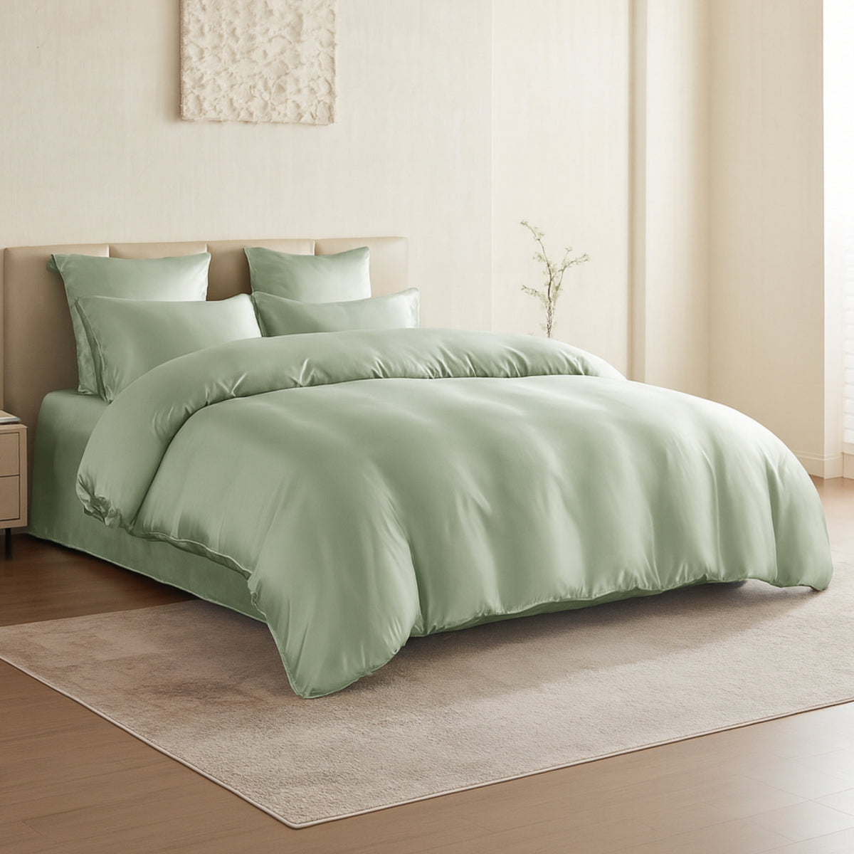 22 Momme Silk Duvet Cover - Sage