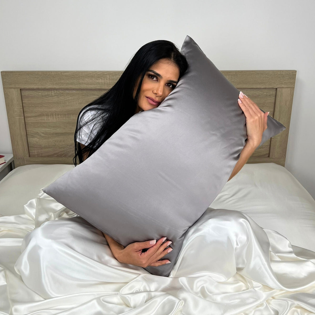 30 Momme Silk Pillowcase - Gunmetal