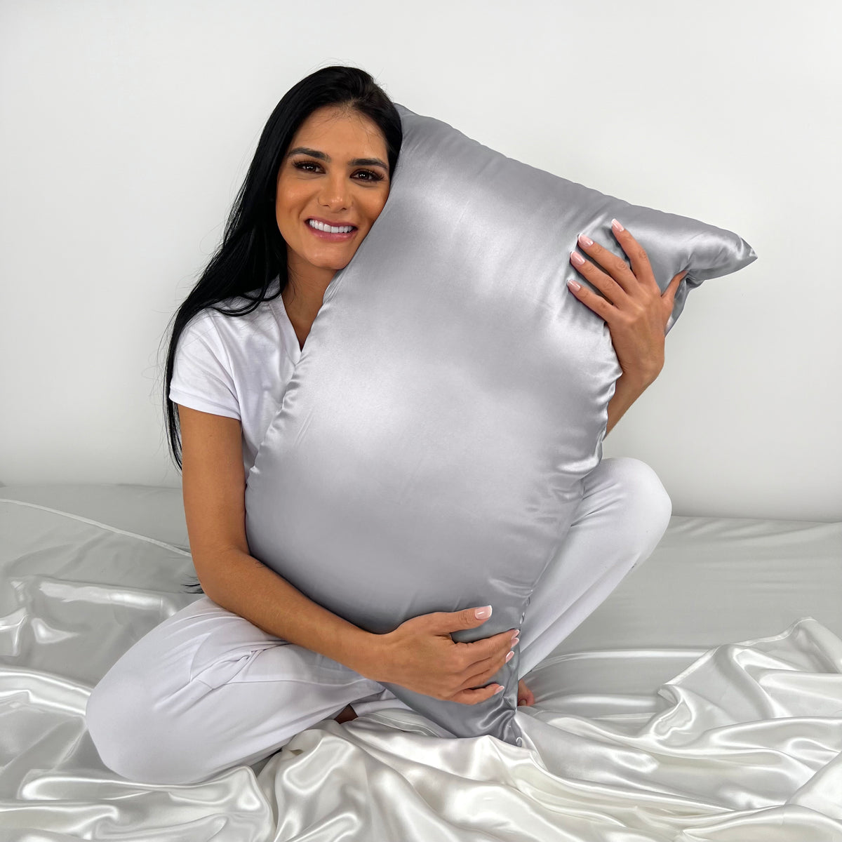 100% Pure Silver Mulberry Silk Pillowcase, Ultra-Soft &amp; Luxurious for Hair &amp; Skin