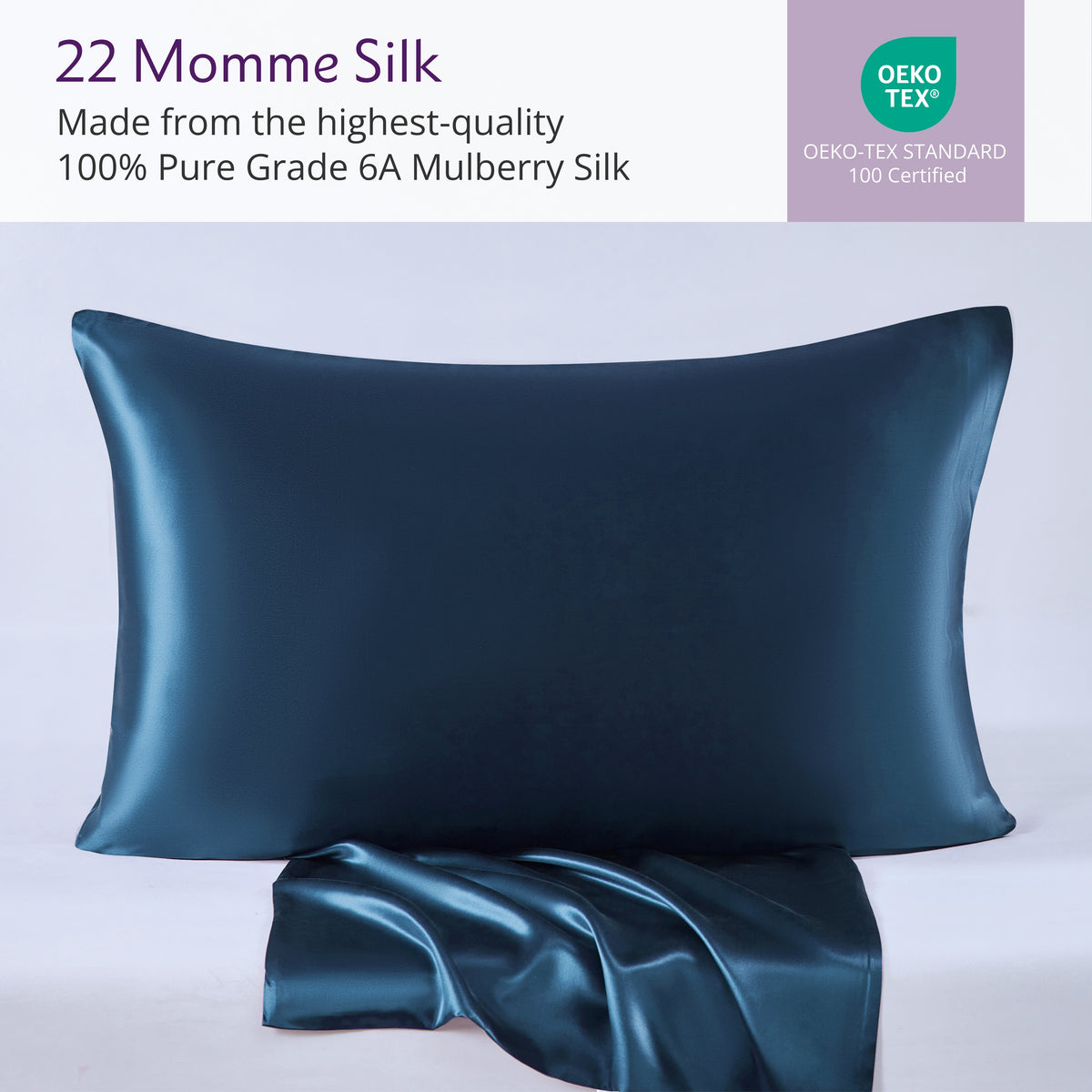 22 Momme Silk Pillowcase - Deep Sea