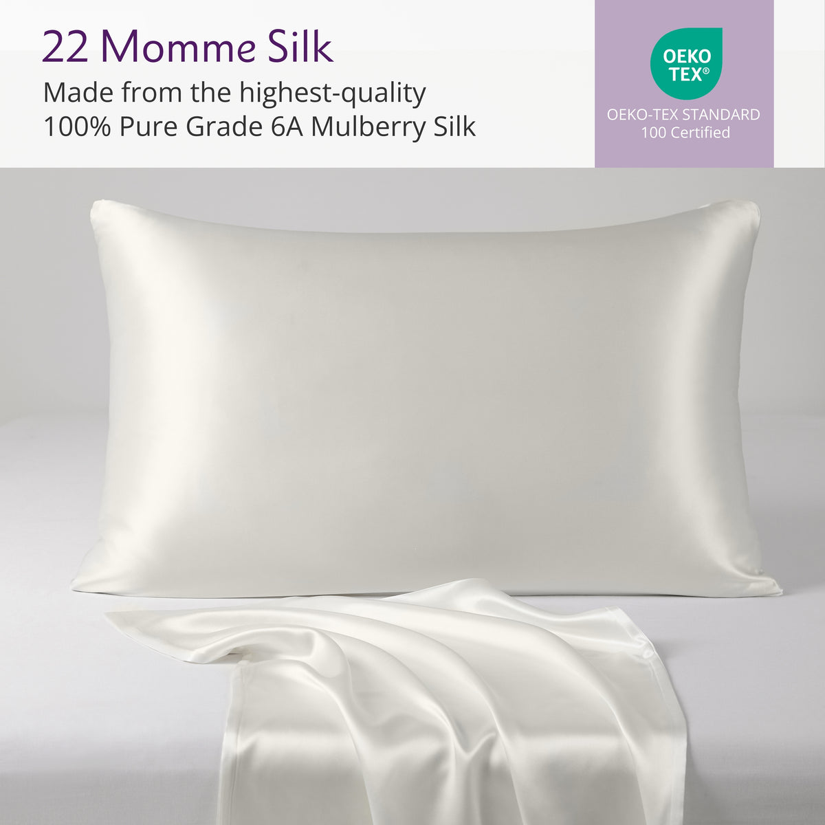 22 Momme Silk Pillowcase - Ivory