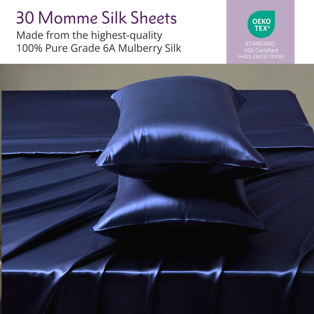 30 Momme Silk Sheet Set - Navy