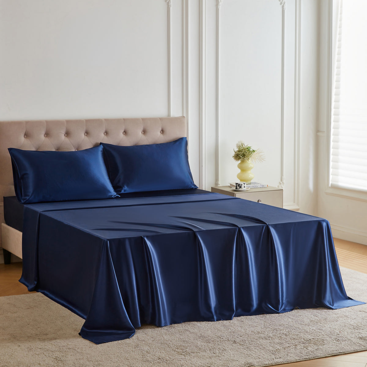 30 Momme Silk Sheet Set - Navy