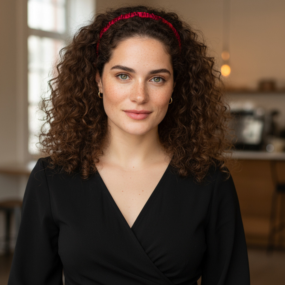 Silk Skinny Scrunched Headband - Cabernet