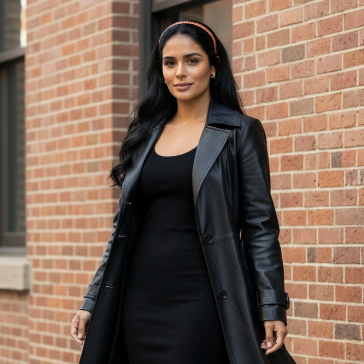 Silk Skinny Scrunched Headband - Copper