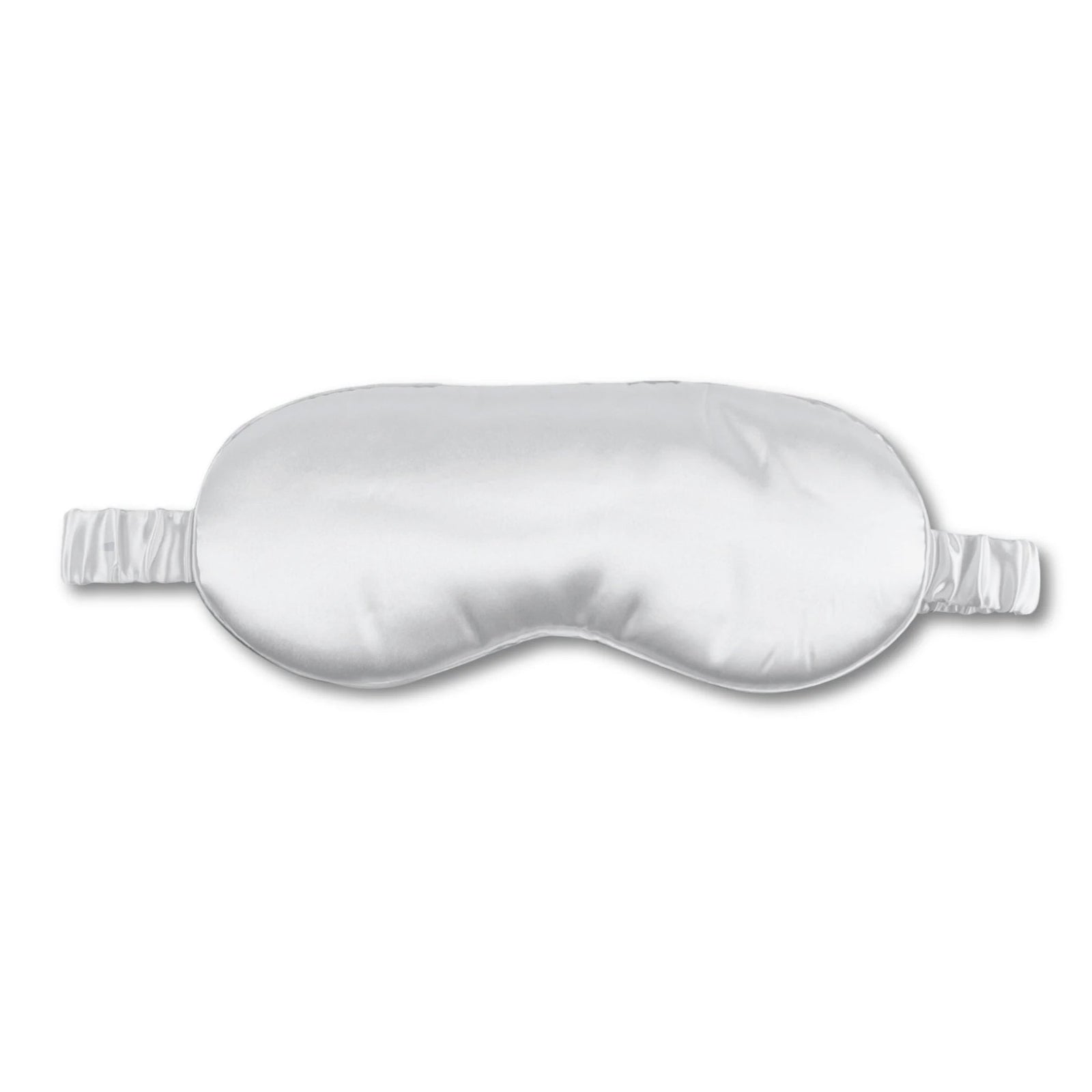 Mulberry park silks 22 momme silk sleep mask in White with adjustable strap for comfortable sleep 