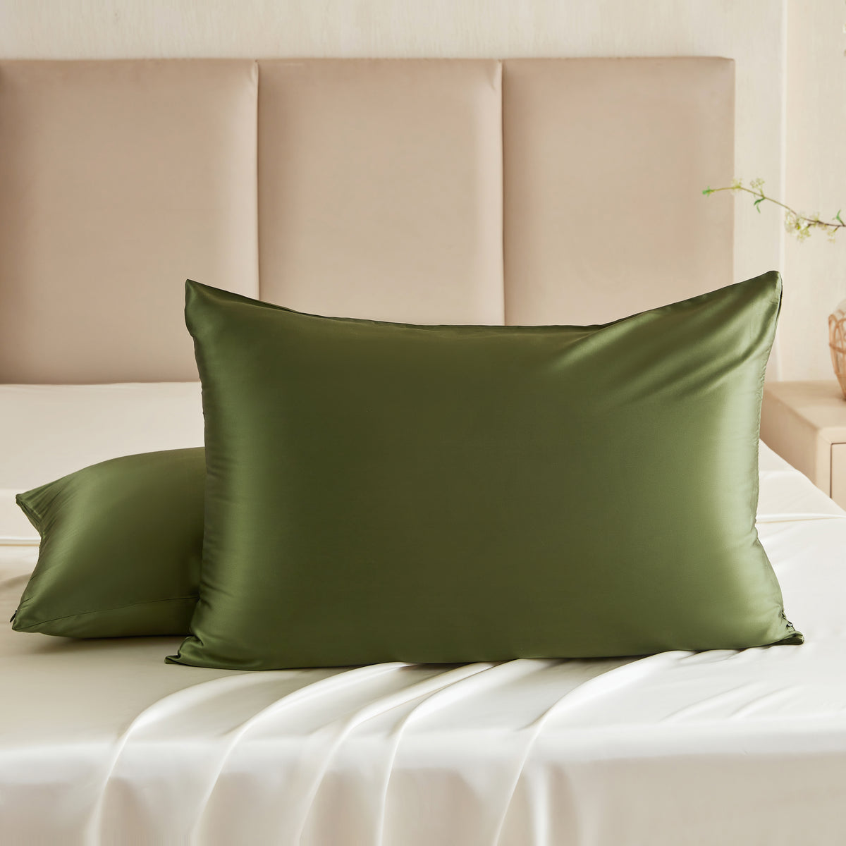 19 Momme Silk Pillowcase - Olive