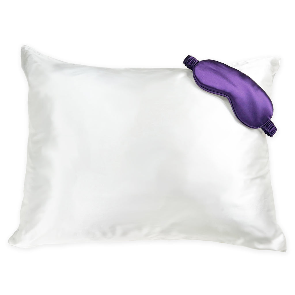 100% Pure 6A Mulberry Silk Pillowcase -Blue – Bey Essentials