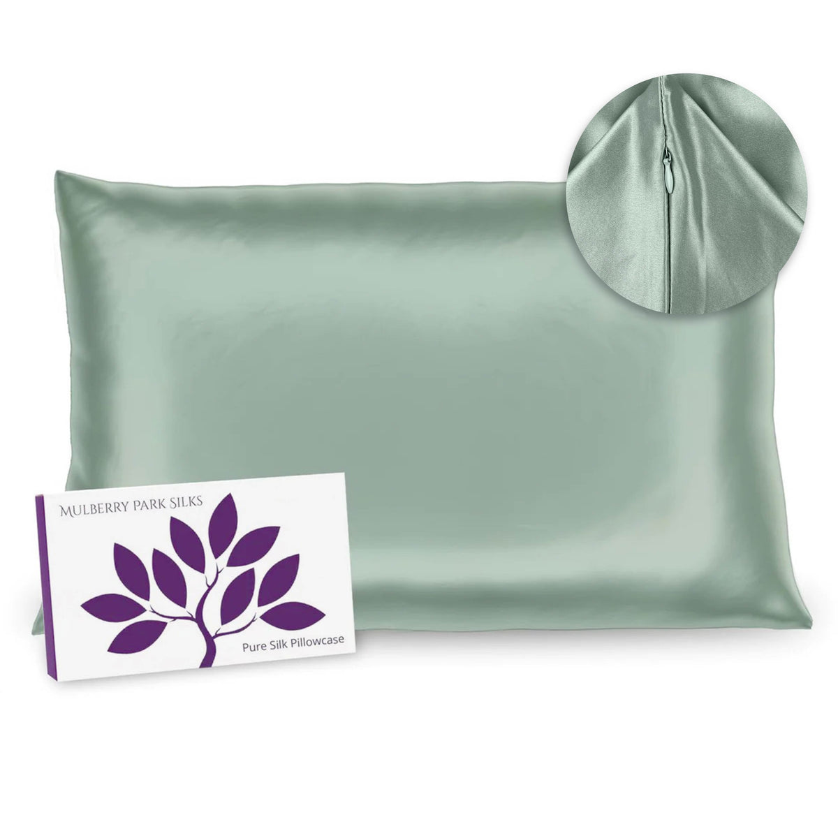 19 Momme Silk Pillowcase - Green