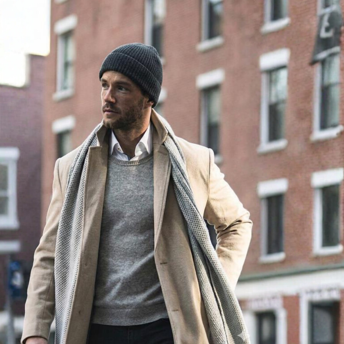 Silk-Lined Wool & Cashmere Beanie - Dark Grey